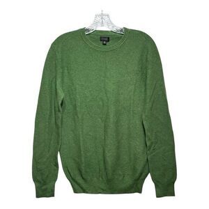J. Crew‎ Mens Size XS Crewneck Sweater Garter Stitch 100% Cotton Green